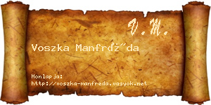 Voszka Manfréda névjegykártya